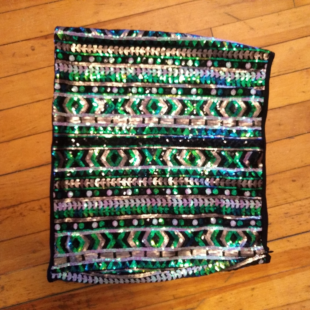 Sequined miniskirt